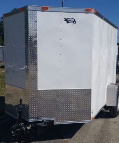 6x10 SA Trailer - White, Ramp, Side Door, Extra Height