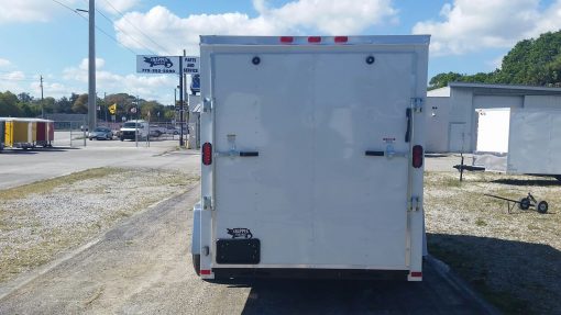 6x10 SA Trailer - White, Ramp, Side Door, Extra Height