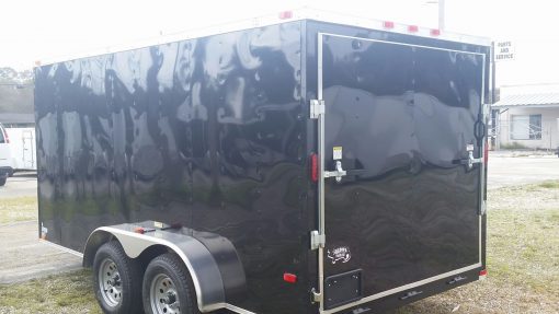 7x14 TA Trailer - Black, Ramp, Side Door, Extra Height