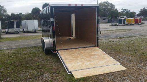 7x14 TA Trailer - Black, Ramp, Side Door, Extra Height