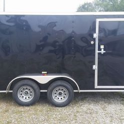 7x14 TA Trailer - Black, Ramp, Side Door, Extra Height