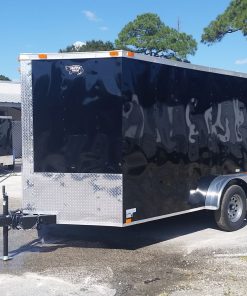 7x14 TA Trailer - Black, Ramp, Side Door, Extra Height