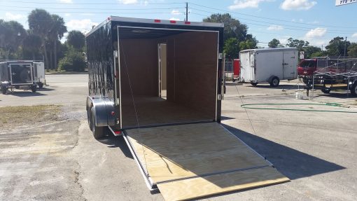 7x14 TA Trailer - Black, Ramp, Side Door, Extra Height