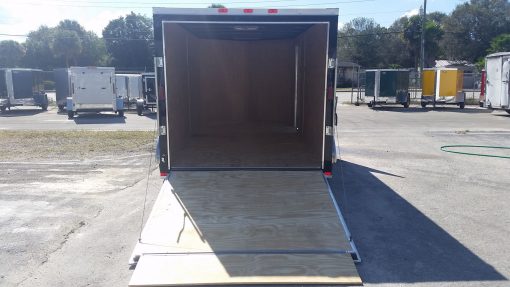 7x14 TA Trailer - Black, Ramp, Side Door, Extra Height