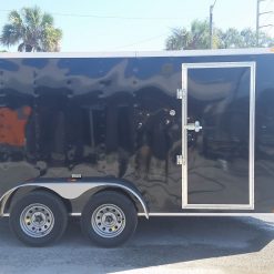 7x14 TA Trailer - Black, Ramp, Side Door, Extra Height