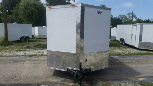 7x14 TA Trailer - White, Ramp, Side Door, Extra Height