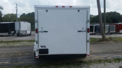 7x14 TA Trailer - White, Ramp, Side Door, Extra Height