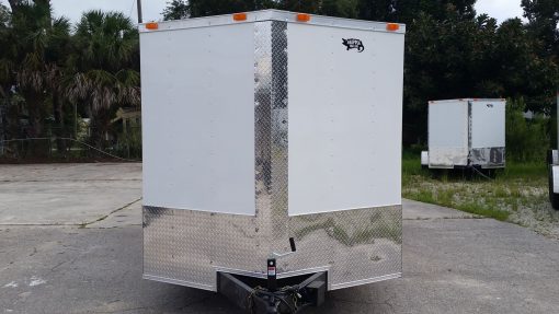 7x18 TA Trailer - White, Ramp, Side Door, Extra Height