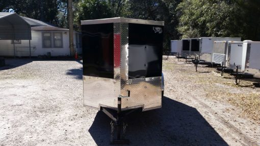 5x10 SA Trailer - Black, Ramp, Side Door