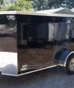 5x10 SA Trailer - Black, Ramp, Side Door