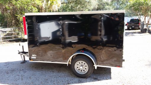 5x10 SA Trailer - Black, Ramp, Side Door