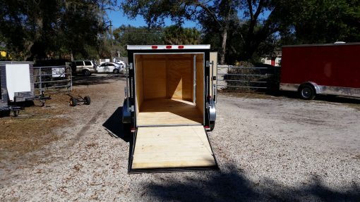 5x10 SA Trailer - Black, Ramp, Side Door