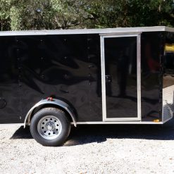 5x10 SA Trailer - Black, Ramp, Side Door