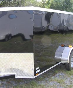 5x10 SA Trailer - Black, Ramp, Side Door, Roof Vent