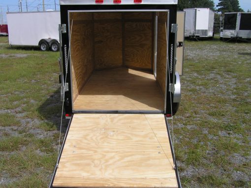 5x10 SA Trailer - Black, Ramp, Side Door, Roof Vent