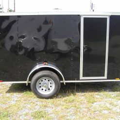 5x10 SA Trailer - Black, Ramp, Side Door, Roof Vent