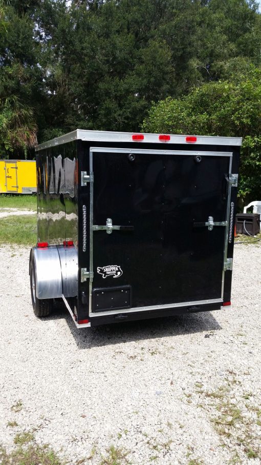 5x10 SA Trailer - Black, Ramp, Side Door, Side Vents