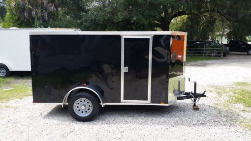 5x10 SA Trailer - Black, Ramp, Side Door, Side Vents