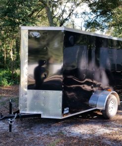 5x10 SA Trailer - Black, Ramp, Side Door, Side Vents, Extra Height