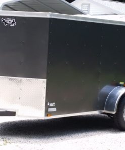 5x10 SA Trailer - Charcoal Grey, Ramp, Side Door, Roof Vent