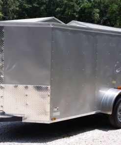 5x10 SA Trailer - Silver Frost, Ramp, Side Door, Roof Vent