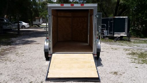 5x10 SA Trailer - Silver Frost, Ramp, Side Door, Roof Vent