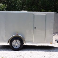 5x10 SA Trailer - Silver Frost, Ramp, Side Door, Roof Vent