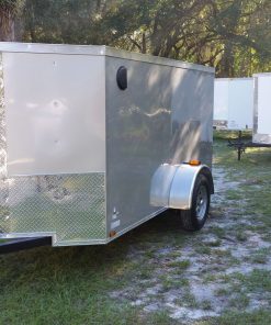 5x10 SA Trailer - Silver Frost, Ramp, Side Door, Side Vents