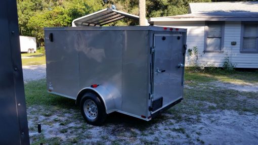 5x10 SA Trailer - Silver Frost, Ramp, Side Door, Side Vents