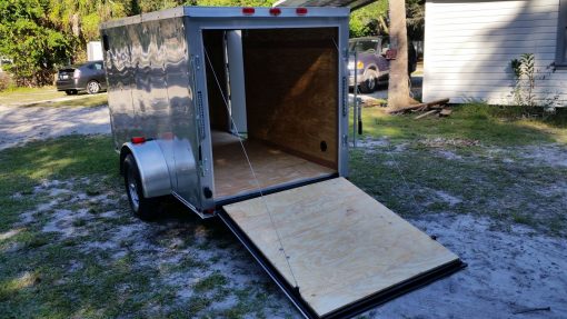 5x10 SA Trailer - Silver Frost, Ramp, Side Door, Side Vents