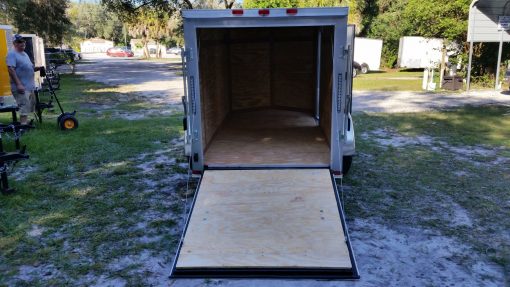 5x10 SA Trailer - Silver Frost, Ramp, Side Door, Side Vents