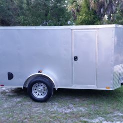 5x10 SA Trailer - Silver Frost, Ramp, Side Door, Side Vents