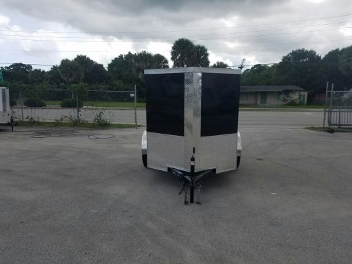 5x6 SA Trailer - Black, Barn Door, Side Vents