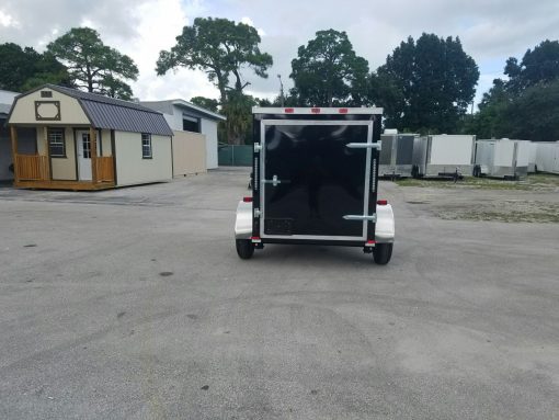 5x6 SA Trailer - Black, Barn Door, Side Vents