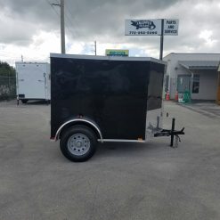 5x6 SA Trailer - Black, Barn Door, Side Vents