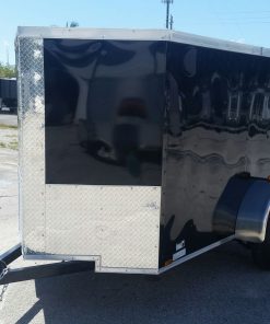 5x8 SA Trailer - Black, Ramp, Side Door, Side Vents