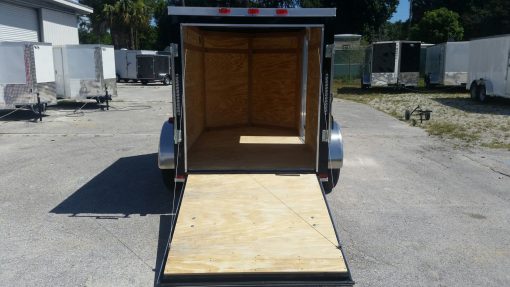 5x8 SA Trailer - Black, Ramp, Side Door, Side Vents