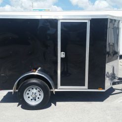 5x8 SA Trailer - Black, Ramp, Side Door, Side Vents