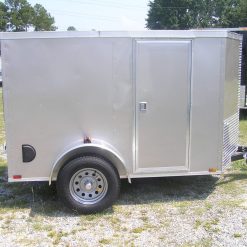 5x8 SA Trailer - Champagne, Double Doors, Side Door, Side Vents