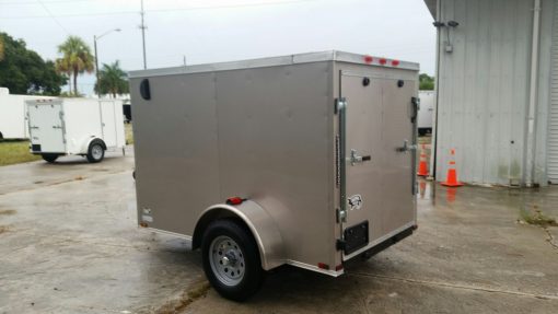 5x8 SA Trailer - Champagne, Ramp, Side Door, Side Vents