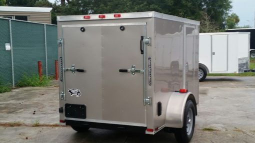 5x8 SA Trailer - Champagne, Ramp, Side Door, Side Vents