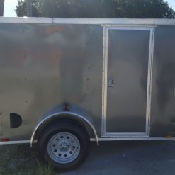 5x8 SA Trailer - Charcoal Gray, Ramp, Side Door, Side Vents