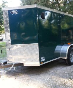 5x8 SA Trailer - Green, Ramp, Side Door, Side Vents