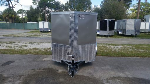 5x8 SA Trailer - Pewter, Ramp, Side Door, Side Vents