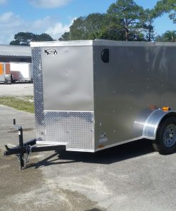 5x8 SA Trailer - Pewter, Ramp, Side Door, Side Vents