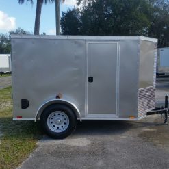 5x8 SA Trailer - Pewter, Ramp, Side Door, Side Vents