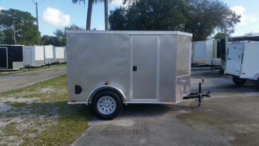 5x8 SA Trailer - Pewter, Ramp, Side Door, Side Vents