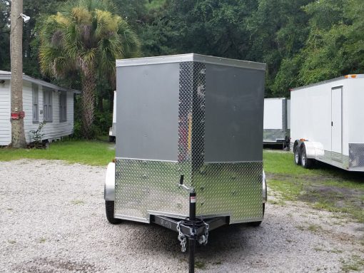 5x8 SA Trailer - Silver Frost, Ramp, Side Door, Side Vents