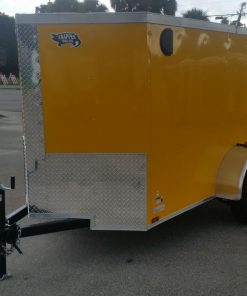 5x8 SA Trailer - Yellow, Ramp, Side Door, Side Vents