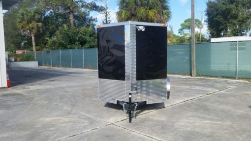 6x10 SA Trailer - Black, Double Barn Doors, Side Door, Extra Height